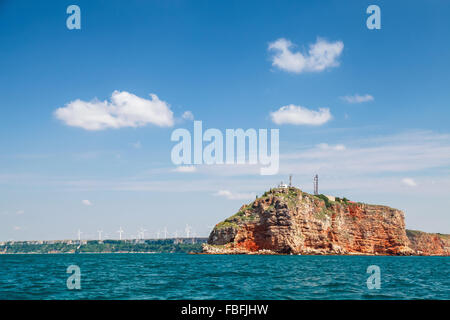 Paysage de Kaliakra, pointe dans le sud de la région de la Dobroudja du nord canadien côte bulgare de la Mer Noire Banque D'Images