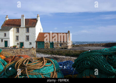 Pittemweem, port de la côte est de l'Ecosse, Royaume-Uni, en février. Banque D'Images