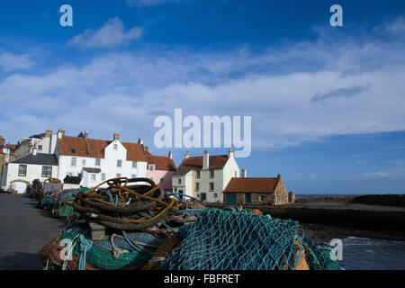 Pittemweem, port de la côte est de l'Ecosse, Royaume-Uni, en février. Banque D'Images