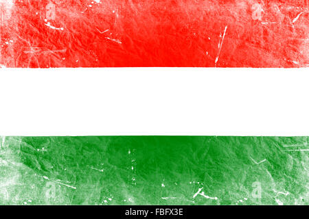 Le drapeau hongrois Banque D'Images