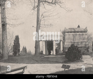 Le Cimetière National d'Arlington, la guerre civile d'inconnues monument tombe. Virginie, 1895 Banque D'Images