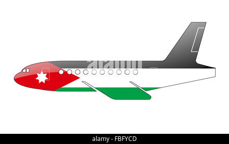 Le drapeau jordanien Banque D'Images