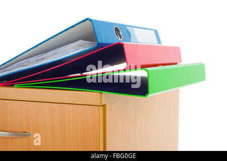 Armoire de classement isolated over white background Banque D'Images