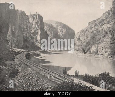 Falaises du Canyon de l'écho, Grand River, Colorado, antique print 1895 Banque D'Images