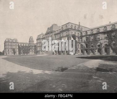 Collège Vassar, Poughkeepsie, New York, antique print 1895 Banque D'Images