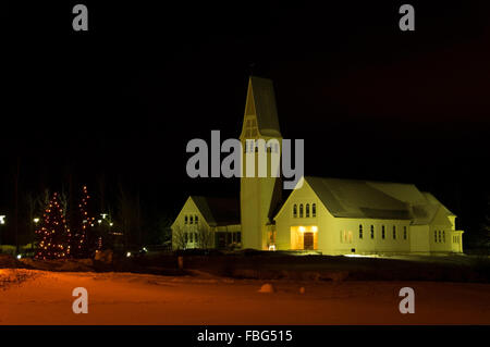 Selfoss est un petit village dans le district d'Arborg à l'Islande dans le sud. Banque D'Images