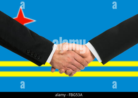 Le drapeau d’Aruba Banque D'Images