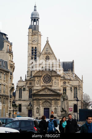 Saint Etienne du Mont, catholique romaine, église gothique de la Place du Panthéon, Quartier Latin, Paris, France, Europe. Banque D'Images