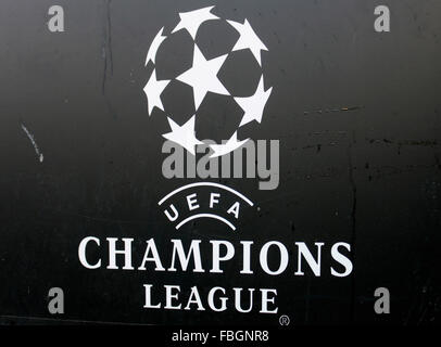 Logo das der Marke 'Champions League', Berlin. Banque D'Images