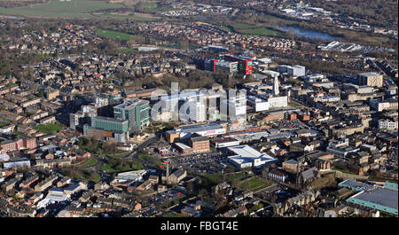 Vue aérienne de la ville de Barnsley, South Yorkshire, UK Banque D'Images