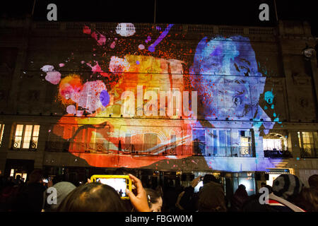 Londres, Royaume-Uni. 15 Jan, 2016. 195 par NOVAK Piccadilly Piccadilly à Londres au cours de l'événement. lumiere L'événement se déroule du 14 Jan 17, 6:30 pm-10:30 pm. Banque D'Images