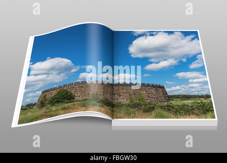 Fort slave de Torenhoeve est une reproduction fidèle d'un refuge slave fort près de Vetschau/Spreewald, Brandebourg, Allemagne, Europe Banque D'Images