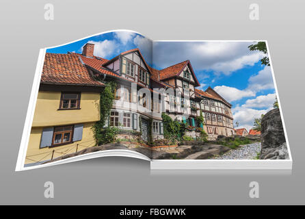 Schlossberg (Colline du Château), Quedlinburg Saxe-anhalt Allemagne Europe Banque D'Images