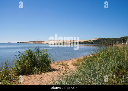 Lagune de Courlande et des dunes de sable dans NIDA, Lituanie Banque D'Images