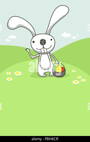 Easter Bunny cute. Illustration de Vecteur
