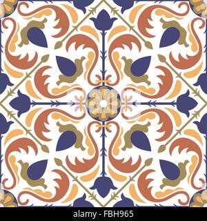 Carreaux colorés de style arabe - modèle logique Illustration de Vecteur