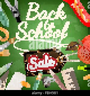 L'affiche de la vente de l'école. EPS 10 Illustration de Vecteur