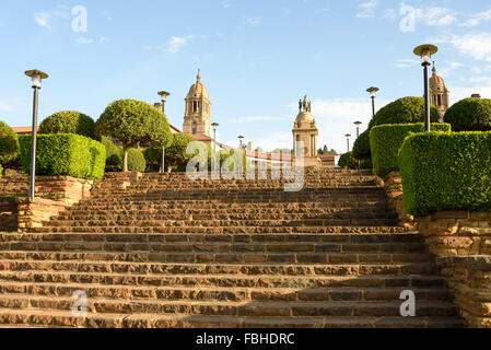 Pas de jardins à l'Union Buildings sur Meintjieskop, Pretoria, Ville de la municipalité de Tshwane, Gauteng, Afrique du Sud Banque D'Images