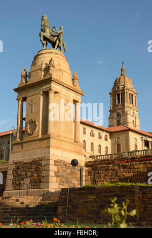 Les bâtiments de l'Union européenne à partir de jardins en terrasses sur Meintjieskop, Pretoria, Ville de la municipalité de Tshwane, Gauteng, Afrique du Sud Banque D'Images