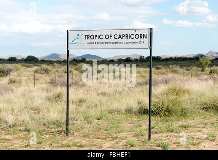 Tropique du Capricorne, signe Namib Naukluft Park, Solitaire, Désert du Namib, Namibie Banque D'Images