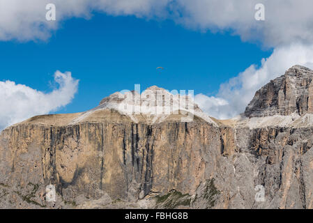 Groupe du Sella, Sellapass, Val Lasties, Val di Fassa, les Dolomites, Sella, Vallée de Fassa, Trentin, Italie, paysage, photo aérienne Banque D'Images