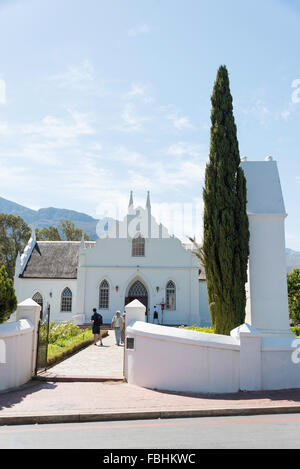 Église réformée hollandaise en Afrique du Sud (NGK), Franschhoek, Cape Winelands District, Province de Western Cape, Afrique du Sud Banque D'Images
