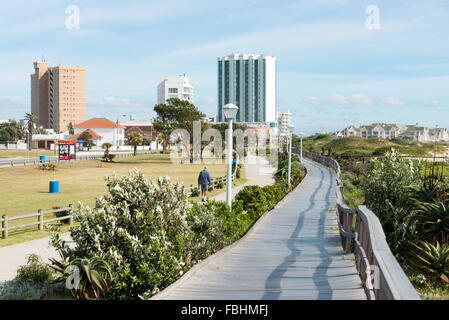 Beach Boardwalk, Summerstrand, Port Elizabeth Nelson Mandela Bay, municipalité, province orientale du Cap, Afrique du Sud Banque D'Images