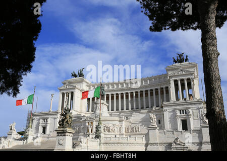 National Monument de Victor Emmanuel II, Rome, Italie. Banque D'Images