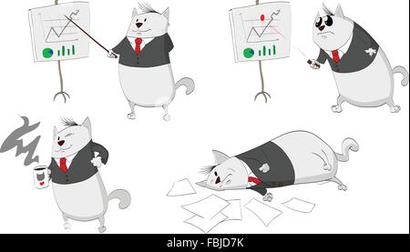 Collection de chats d'illustrations Illustration de Vecteur