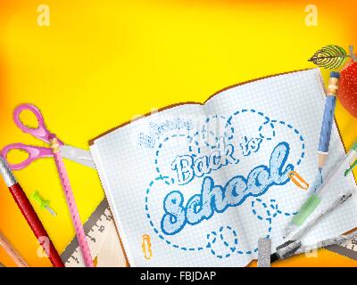 Arrière-plan de marketing Retour à l'école. EPS 10 Illustration de Vecteur