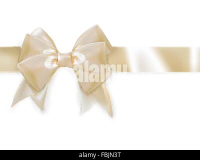 Avec du ruban d'or arc isolé sur blanc. EPS 10 Illustration de Vecteur