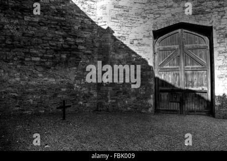 La cour de la prison de Kilmainham où James Connolly, l'un des dirigeants de l'Insurrection de Pâques 1916 à Dublin, a été exécuté. Banque D'Images