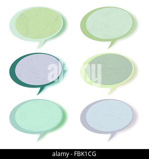 Retro Speech bubbles set avec copie espace. EPS 8 Illustration de Vecteur
