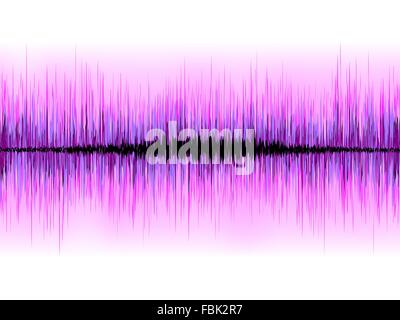 Oscillant les ondes sonores sur fond blanc. EPS 8 Illustration de Vecteur