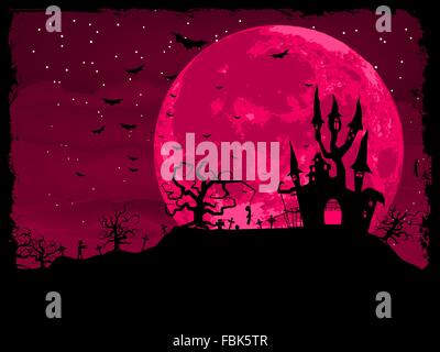 Poster Halloween zombie avec arrière-plan. EPS 8 Illustration de Vecteur