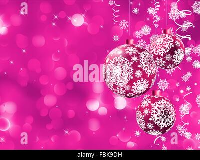 Carte de Noël élégant avec des ballons. EPS 8 Illustration de Vecteur