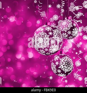 Carte de Noël élégant avec des ballons. EPS 8 Illustration de Vecteur