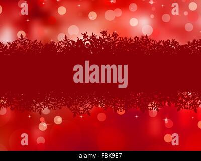 Fond rouge avec des flocons de neige. EPS 8 Illustration de Vecteur