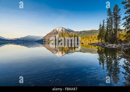 Lake Wenatchee dans l'État de Washington. Banque D'Images