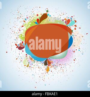 Carte décorative avec arbre d'automne et d'oiseaux. EPS 8 Illustration de Vecteur