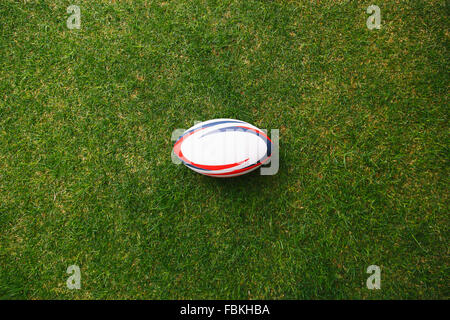 Ballon de rugby sur l'herbe Banque D'Images