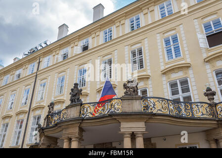 Balcon de l'ancien palais royal de Prague - République Tchèque Banque D'Images