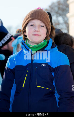 Oslo, Norvège. 17 Jan, 2016. Maud Angelica Behn de Norvège assiste à la célébration du 25e anniversaire de règne le Roi Harald à Oslo, Norvège, le 17 janvier 2016. Photo : Patrick van Katwijk/ POINT DE VUE - PAS DE FIL - SERVICE/dpa/Alamy Live News Banque D'Images