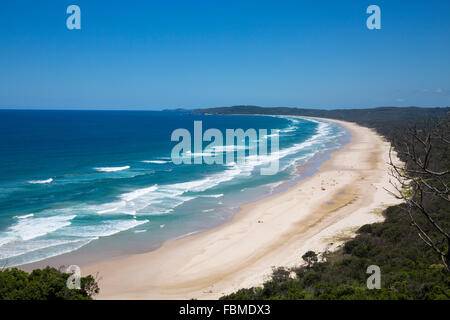 Tallow Beach à Byron Bay sur la côte nord de la Nouvelle-Galles du Sud, Australie Banque D'Images