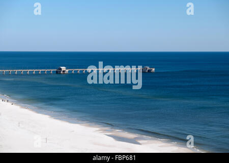 Le parc d'État Gulf Shores fishing pier à Orange Beach, Alabama. Banque D'Images