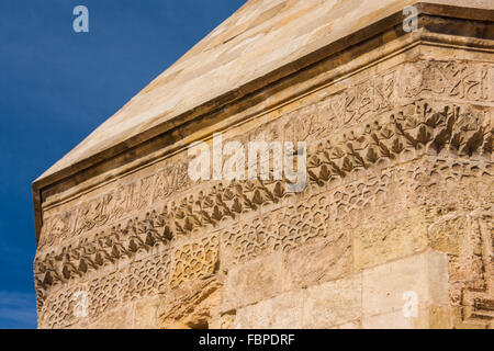 Détail de minbar, ou grande mosquée de Divriği Divrik complexe hospitalier, Anatolie, Turquie Banque D'Images