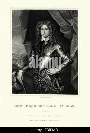 Henry Spencer, comte de Sunderland 1620 à 1643, un poste d'anglais de la famille Spencer qui se sont battus et sont morts dans l'anglais Banque D'Images