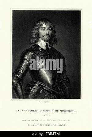 James Graham, 1er marquis de Montrose 1612 à 1650 un noble écossais, poète et soldat, qui rejoint les Covenantaires Banque D'Images