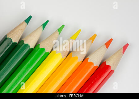 Crayons conceptuelle représentée comme successeur de l'étiquette énergie couleurs Banque D'Images