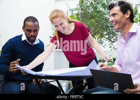 Les gens d'affaires Travailler ensemble Banque D'Images